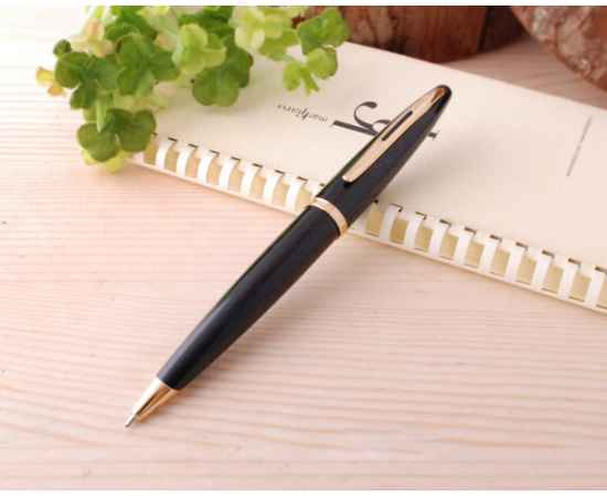 Шариковая ручка Waterman Carene, цвет: Black GT, стержень: Mblue, изображение 4