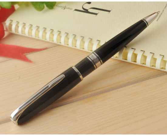 Шариковая ручка Waterman Charleston, цвет: Black/CT, стержень: Mblue, изображение 3