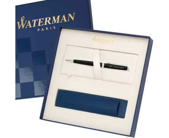 Шариковая ручка Waterman Hemisphere, цвет: MattBlack CT, стержень: Mblue, изображение 7