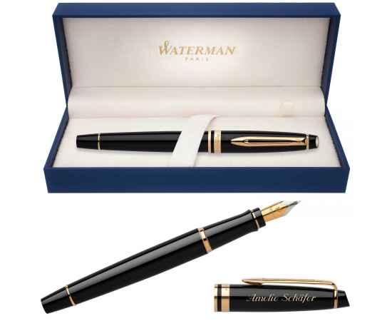 Перьевая ручка Waterman Expert 3, цвет: Black Laque GT, перо: F, изображение 13
