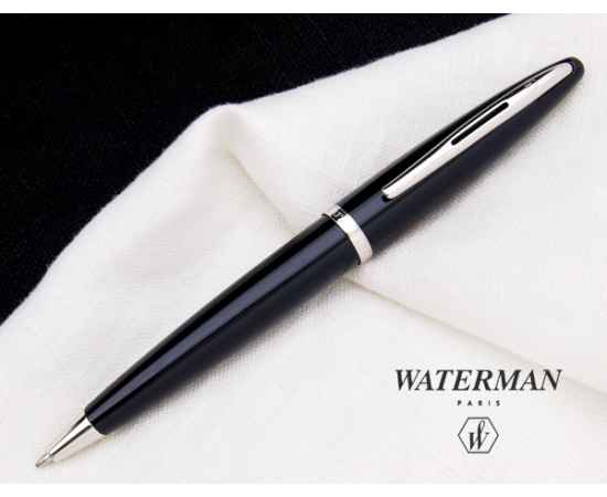 Шариковая ручка Waterman Carene, цвет: Black ST, стержень: Mblu, изображение 3