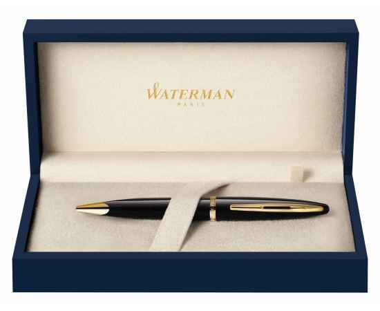 Шариковая ручка Waterman Carene, цвет: Black GT, стержень: Mblue, изображение 3