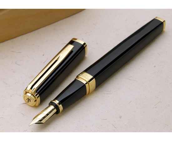 Перьевая ручка Waterman Exception, цвет: Slim Black GT, перо: F/M, изображение 4