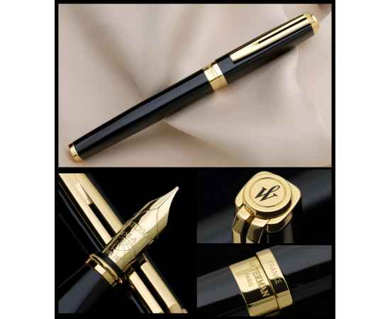 Перьевая ручка Waterman Exception, цвет: Slim Black GT, перо: F/M, изображение 5