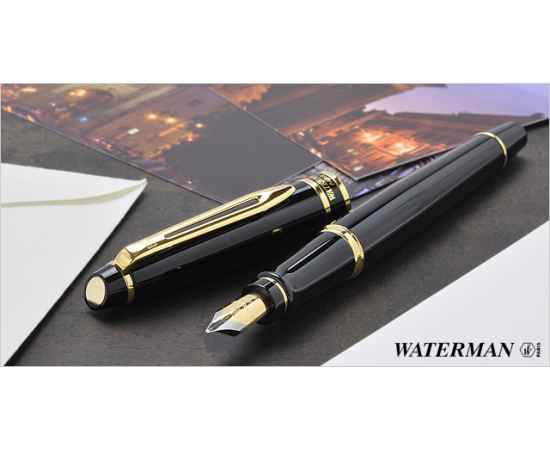 Перьевая ручка Waterman Expert 3, цвет: Black Laque GT, перо: F, изображение 3