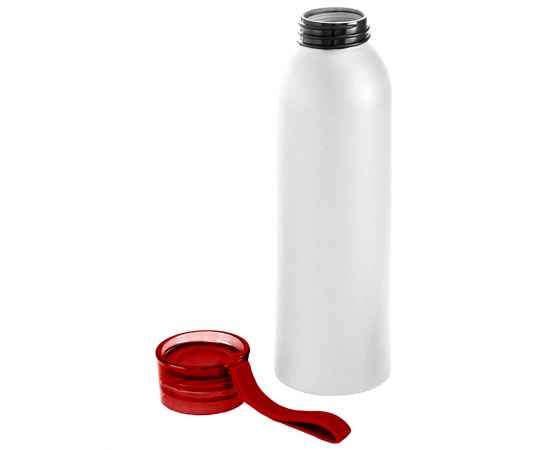 Бутылка для воды VIKING WHITE 650мл. Белая с красной крышкой 6143.03, изображение 2