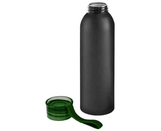 Бутылка для воды VIKING BLACK 650мл. Черная с зеленой крышкой 6142.02, изображение 2