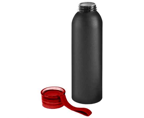 Бутылка для воды VIKING BLACK 650мл. Черная с красной крышкой 6142.03, изображение 2