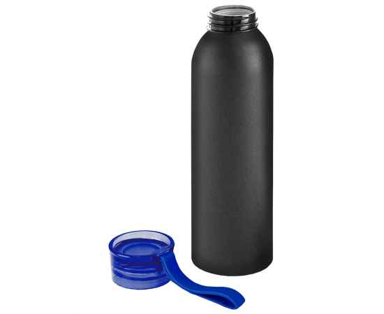 Бутылка для воды VIKING BLACK 650мл. Черная с синей крышкой 6142.01, изображение 2