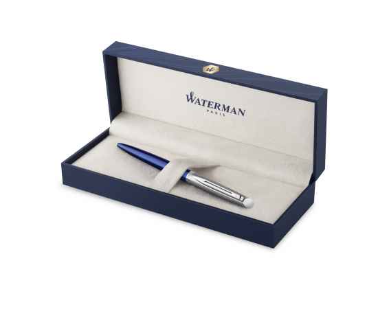 Шариковая ручка Waterman Hemisphere Entry Point Stainless Steel with Blue Lacquer в подарочной упаковке, изображение 2