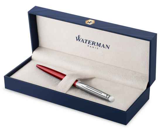 Шариковая ручка Waterman Hemisphere Entry Point Stainless Steel Red в подарочной упаковке, изображение 2