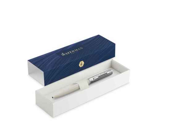 Шариковая ручка Waterman Graduate Allure Deluxe White, стержень: M, цвет чернил: blue, в падарочной упаковке., изображение 2