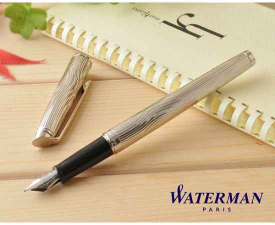Перьевая ручка Waterman Hemisphere Deluxe , цвет: Metal CT, перо: F, изображение 4