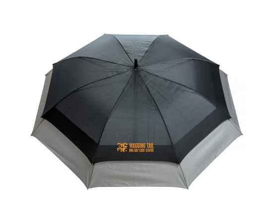 Расширяющийся зонт-антишторм Swiss Peak, d135 см, Черный, Цвет: черный, серый, Размер: , высота 83,5 см., диаметр 135 см., изображение 4
