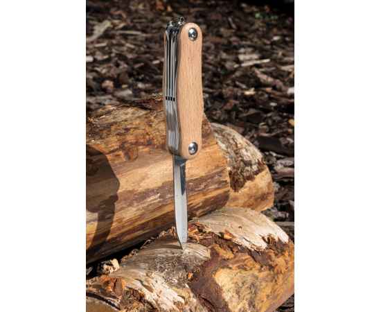 Карманный нож Wood, Коричневый, Цвет: коричневый, Размер: Длина 10,2 см., ширина 2,7 см., высота 2,3 см., изображение 5