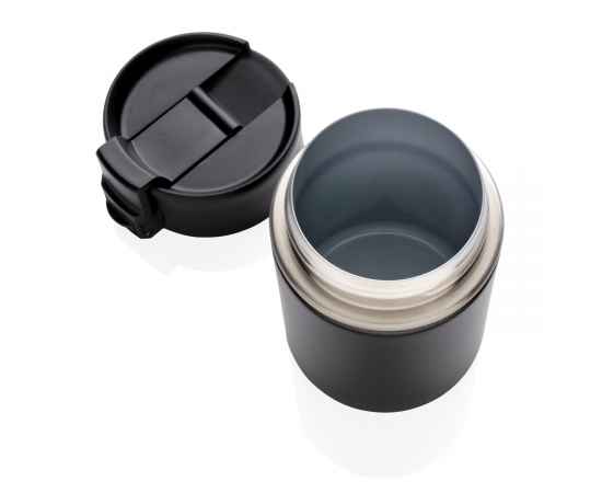Компактная вакуумная кружка Bogota с керамическим покрытием, Черный, Цвет: черный,, Размер: , высота 12,2 см., диаметр 7,5 см., изображение 9
