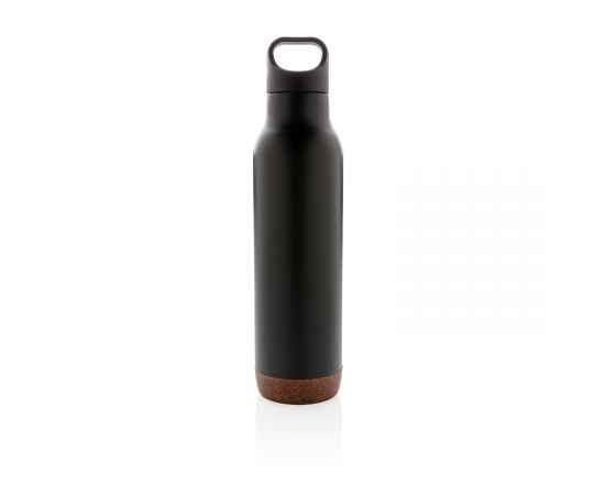 Герметичная вакуумная бутылка Cork, 600 мл, Черный, Цвет: черный, Размер: , высота 29 см., диаметр 7,2 см., изображение 3