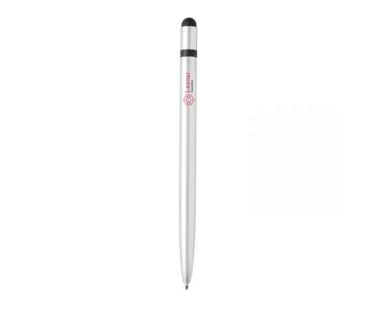 Металлическая ручка-стилус Slim, серебряный,, Цвет: серебряный, Размер: , высота 14 см., диаметр 0,8 см., изображение 2