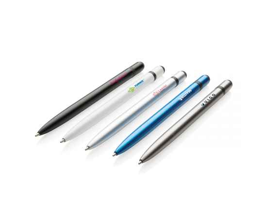 Металлическая ручка-стилус Slim, серебряный,, Цвет: серебряный, Размер: , высота 14 см., диаметр 0,8 см., изображение 5