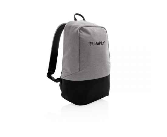 Стандартный антикражный рюкзак, без ПВХ, Черный, Цвет: серый, черный, Размер: Длина 35 см., ширина 13 см., высота 45 см., изображение 3