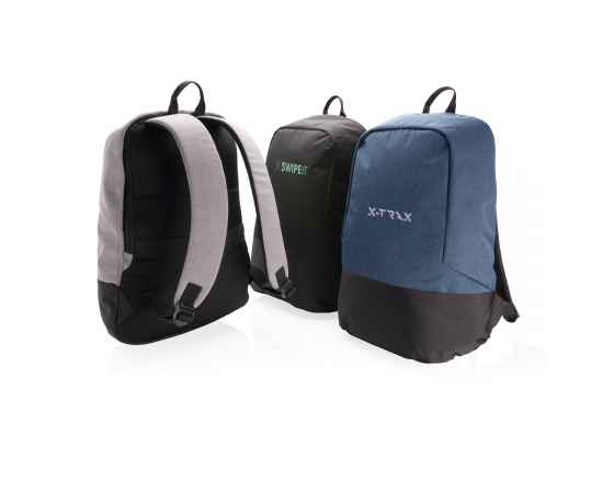 Стандартный антикражный рюкзак, без ПВХ, Черный, Цвет: серый, черный, Размер: Длина 35 см., ширина 13 см., высота 45 см., изображение 9
