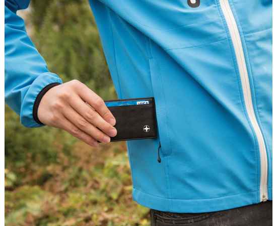 Бумажник Swiss Peak с защитой от сканирования RFID, Черный, Цвет: черный, Размер: Длина 0,3 см., ширина 10,3 см., высота 7 см., изображение 6