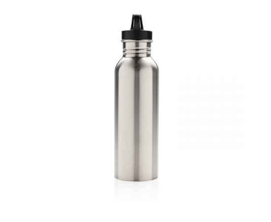 Спортивная бутылка для воды Deluxe, Серый, Цвет: серебряный, Размер: , высота 26 см., диаметр 7 см., изображение 6