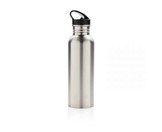 Спортивная бутылка для воды Deluxe, Серый, Цвет: серебряный, Размер: , высота 26 см., диаметр 7 см., изображение 7