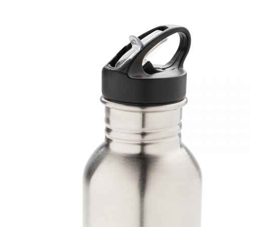 Спортивная бутылка для воды Deluxe, Серый, Цвет: серебряный, Размер: , высота 26 см., диаметр 7 см., изображение 11