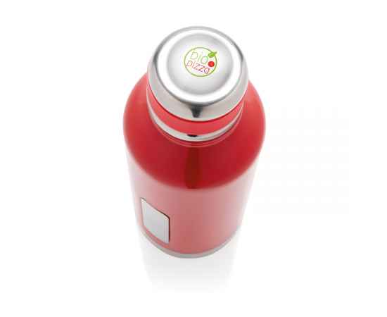 Герметичная вакуумная бутылка с шильдиком, Красный, Цвет: красный, Размер: , высота 20,3 см., диаметр 7,5 см., изображение 10