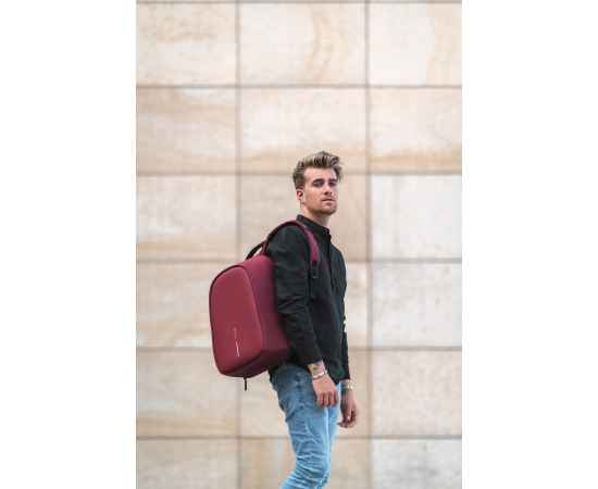Антикражный рюкзак Bobby Hero Regular, Красный, Цвет: красный, Размер: Длина 29 см., ширина 16 см., высота 45 см., изображение 20