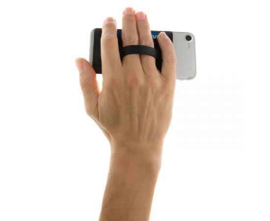 Картхолдер c RFID защитой для телефона 3-в-1, черный,, Цвет: черный, Размер: Длина 10,2 см., ширина 6,3 см., высота 0,3 см., изображение 2