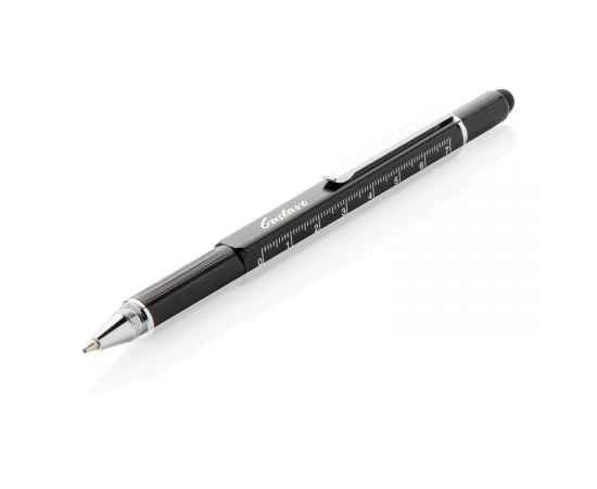 Многофункциональная ручка 5 в 1, черный,, Цвет: черный, Размер: , ширина 1,3 см., высота 15 см., изображение 4