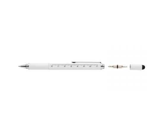 Многофункциональная ручка 5 в 1, белый,, Цвет: белый, Размер: , ширина 1,3 см., высота 15 см., изображение 7