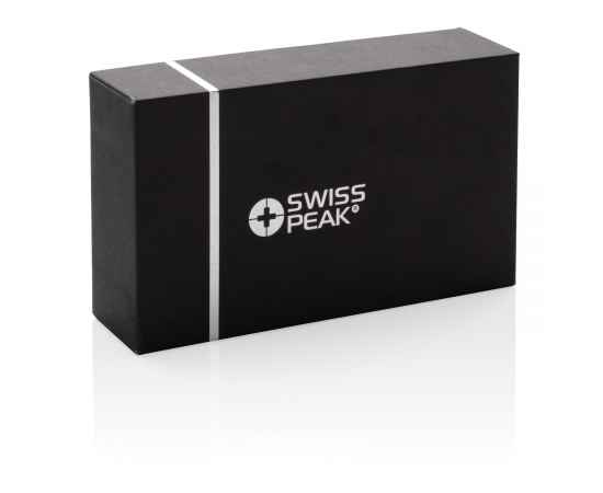 Карманный внешний аккумулятор Swiss Peak, 5000 mAh, черный,, Цвет: черный, Размер: Длина 12,3 см., ширина 6,6 см., высота 1 см., изображение 9