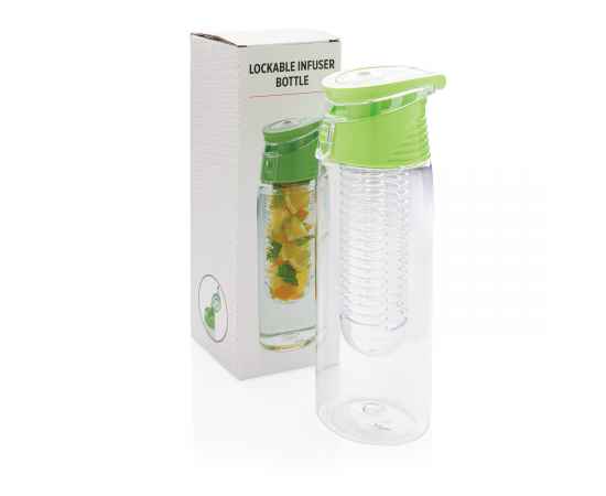 Бутылка для воды Lockable, 700 мл, Зеленый, Цвет: зеленый, Размер: , высота 23 см., диаметр 7,5 см., изображение 2