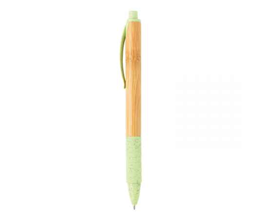 Ручка из бамбука и пшеничной соломы, Зеленый, Цвет: зеленый, Размер: , высота 14,2 см., диаметр 1,1 см., изображение 2