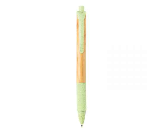 Ручка из бамбука и пшеничной соломы, Зеленый, Цвет: зеленый, Размер: , высота 14,2 см., диаметр 1,1 см., изображение 6