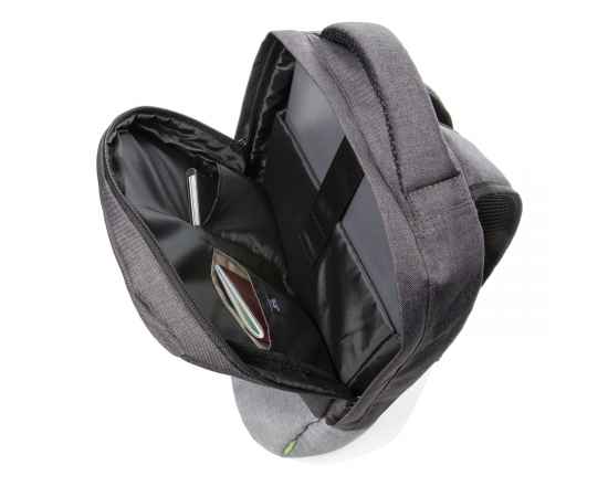 Рюкзак для ноутбука Duo color 15.6” с RFID защитой (не содержит ПВХ), Серый, Цвет: серый, Размер: Длина 30 см., ширина 10 см., высота 43 см., изображение 10