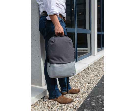 Рюкзак для ноутбука Duo color 15.6” с RFID защитой (не содержит ПВХ), Серый, Цвет: серый, Размер: Длина 30 см., ширина 10 см., высота 43 см., изображение 5