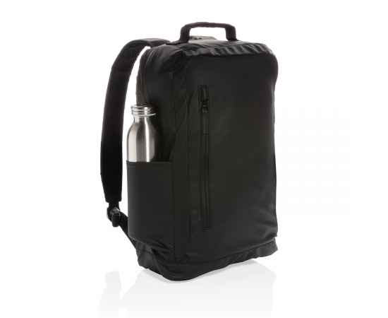 Рюкзак для ноутбука 15.6' Fashion Black (без содержания ПВХ), Черный, Цвет: черный, Размер: Длина 28,5 см., ширина 13,5 см., высота 45 см., изображение 6