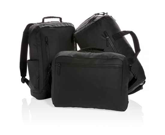 Рюкзак для ноутбука 15.6' Fashion Black (без содержания ПВХ), Черный, Цвет: черный, Размер: Длина 28,5 см., ширина 13,5 см., высота 45 см., изображение 4
