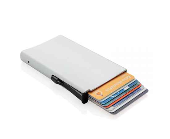 Алюминиевый картхолдер Standard с RFID, Серый, Цвет: серебряный, Размер: Длина 6,4 см., ширина 1,4 см., высота 9,9 см., изображение 7