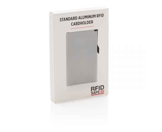 Алюминиевый картхолдер Standard с RFID, Серый, Цвет: серебряный, Размер: Длина 6,4 см., ширина 1,4 см., высота 9,9 см., изображение 9