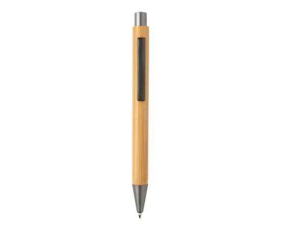 Тонкая бамбуковая ручка, Серый, Цвет: коричневый, серебряный, Размер: , высота 13,8 см., диаметр 1,1 см., изображение 5