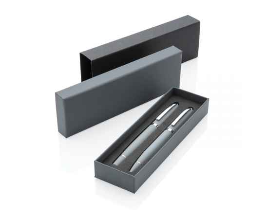 Набор ручек Deluxe, Серый, Цвет: серый, Размер: , высота 14 см., диаметр 1,1 см., изображение 2