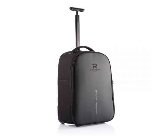 Антикражный рюкзак на колесах Bobby, Черный, Цвет: черный, Размер: Длина 35 см., ширина 21 см., высота 52 см., изображение 3