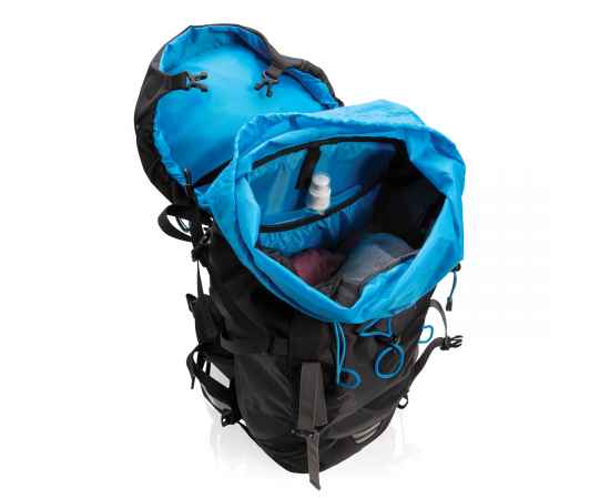 Большой походный рюкзак Explorer, 40 л (без ПВХ), Синий, Цвет: черный, синий, Размер: Длина 27 см., ширина 17 см., высота 65 см., изображение 2