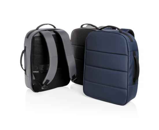 Антикражный рюкзак Impact из RPET AWARE™ для ноутбука 15.6', Черный, Цвет: черный, Размер: Длина 30 см., ширина 12 см., высота 40,5 см., изображение 4