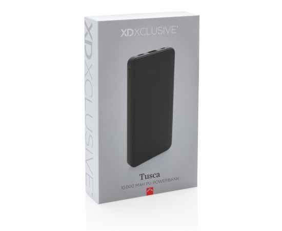 Внешний аккумулятор Tusca с покрытием из PU, 10000 мАч, черный,, Цвет: черный, Размер: Длина 13,8 см., ширина 7,2 см., высота 1,5 см., изображение 12